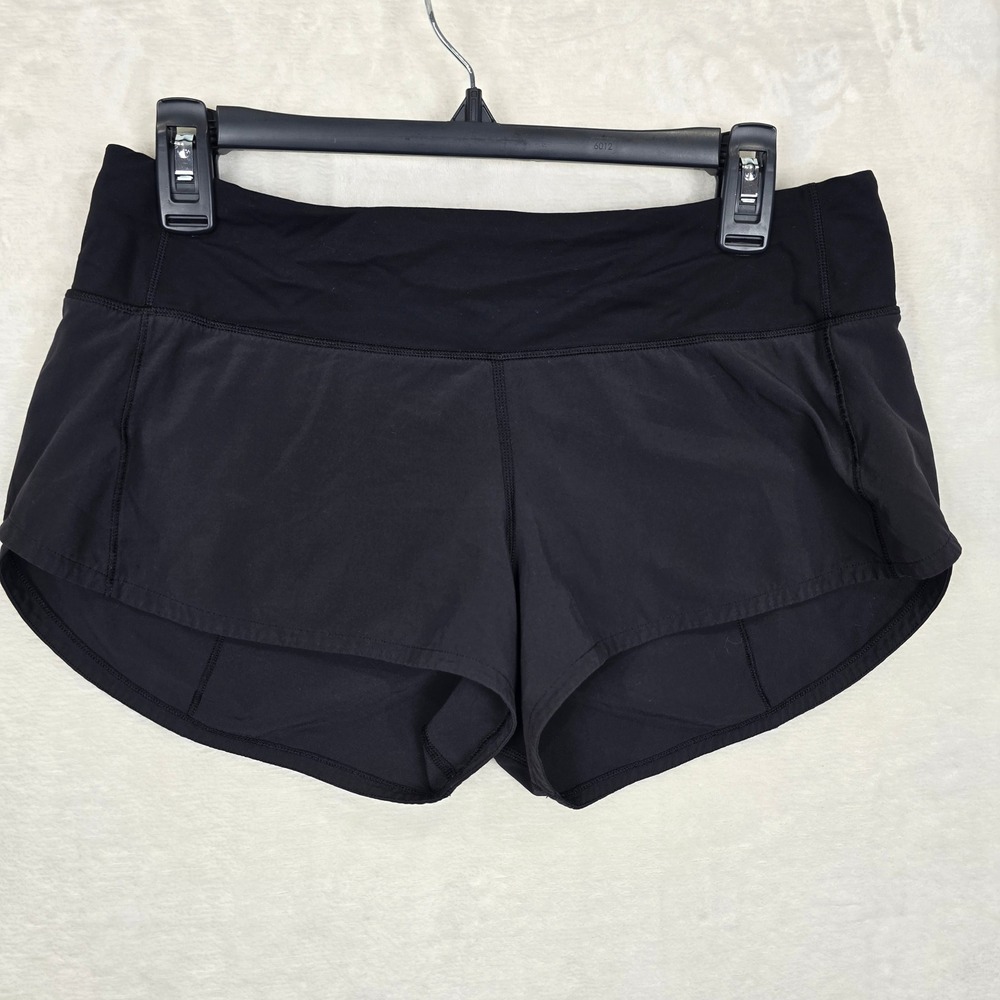 Lululemon Speed Up Short 2.5" Black Low Rise Running Shorts Size 6 W7A06R